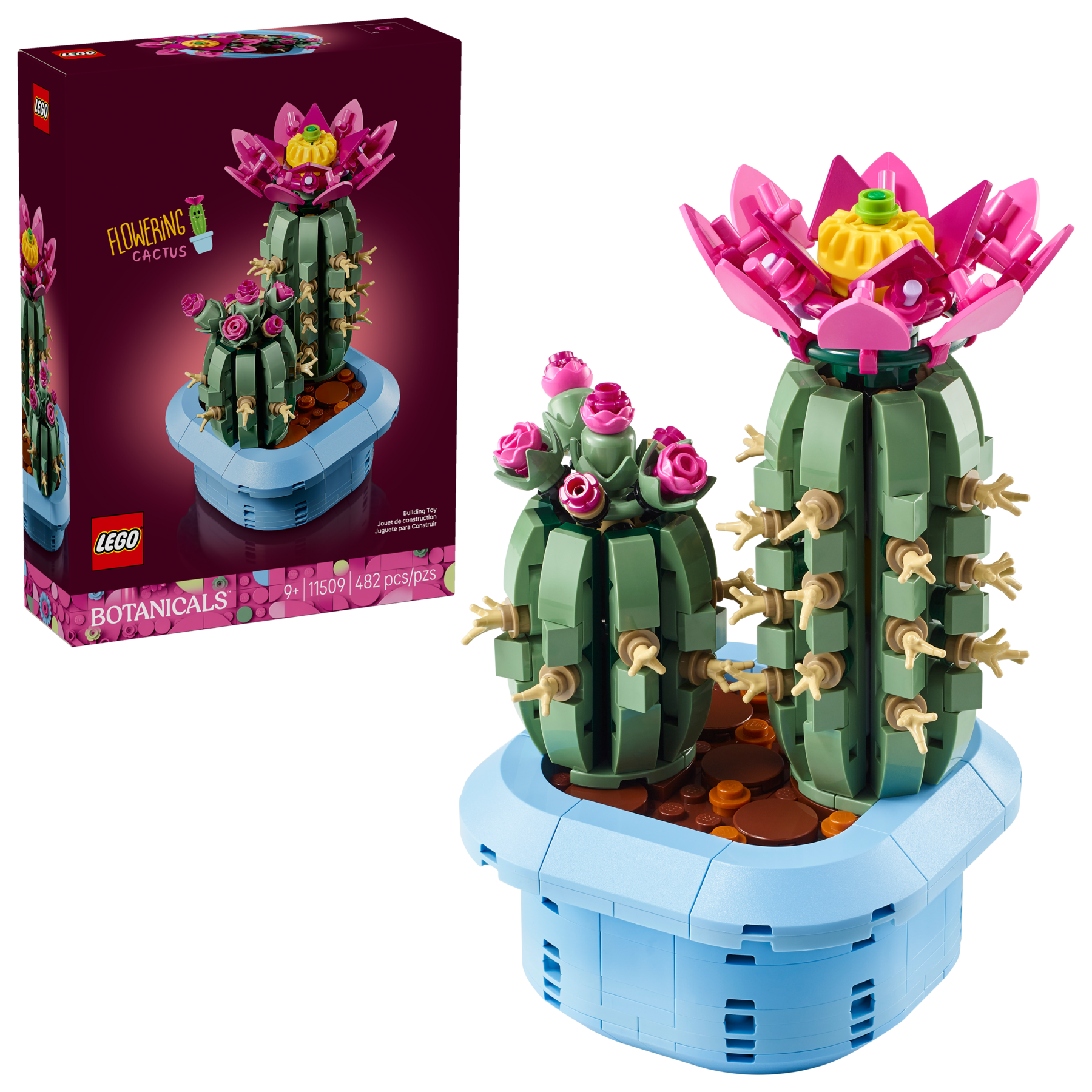 LEGO Botanicals Flowering Cactus building set 482 pieces - British product