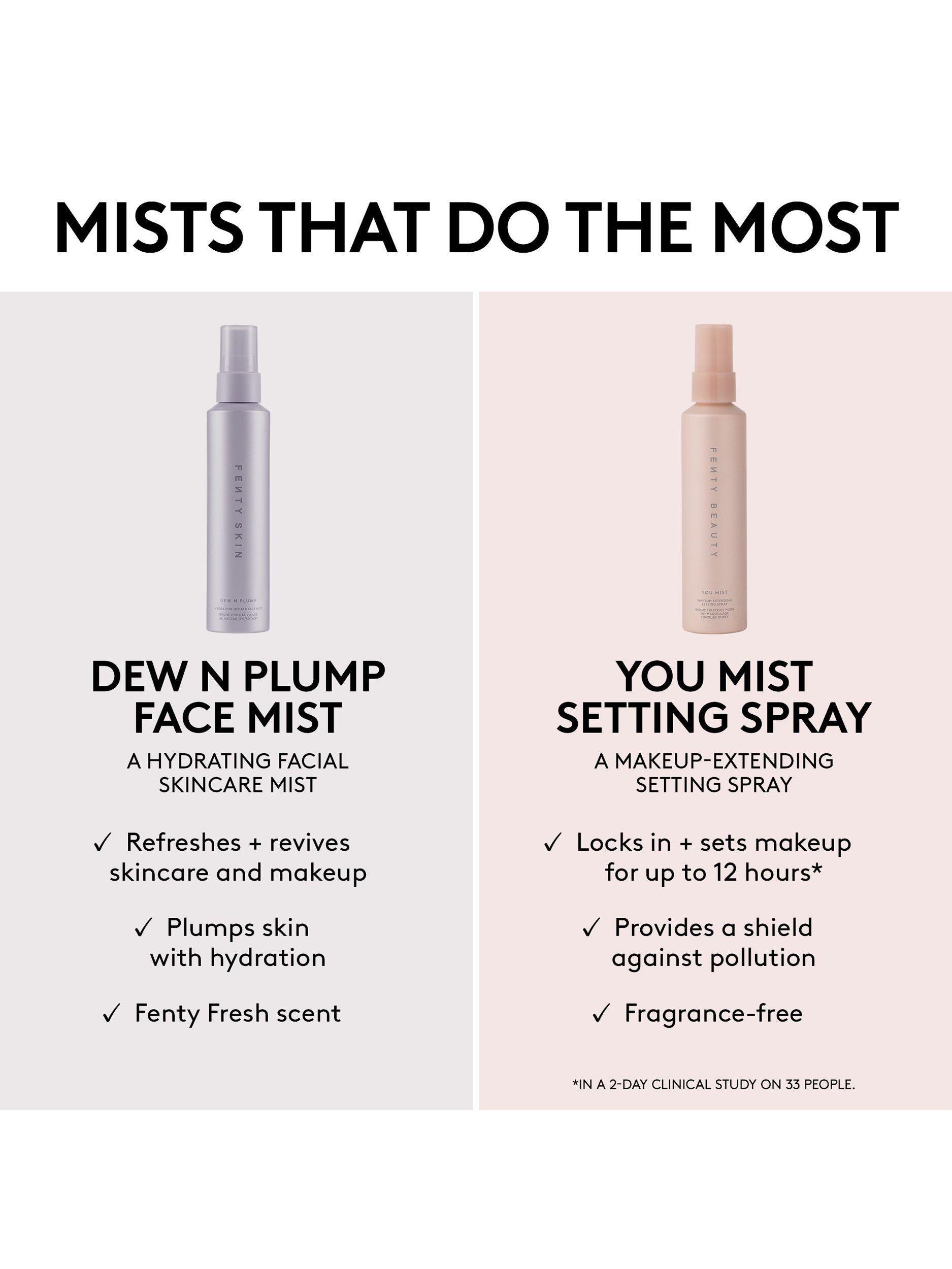 Fenty Beauty face mist Dew N Plump Hydrating Nectar 100ml, imported from the UK