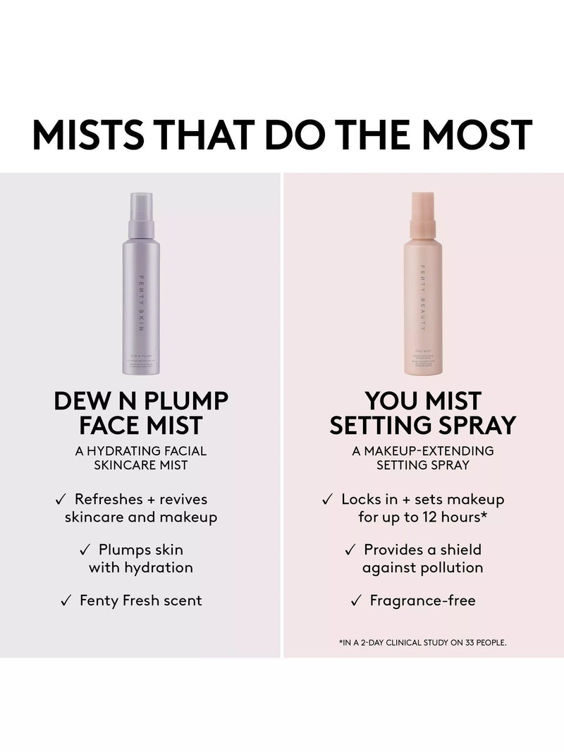 Fenty Beauty face mist Dew N Plump Hydrating Nectar 100ml, imported from the UK