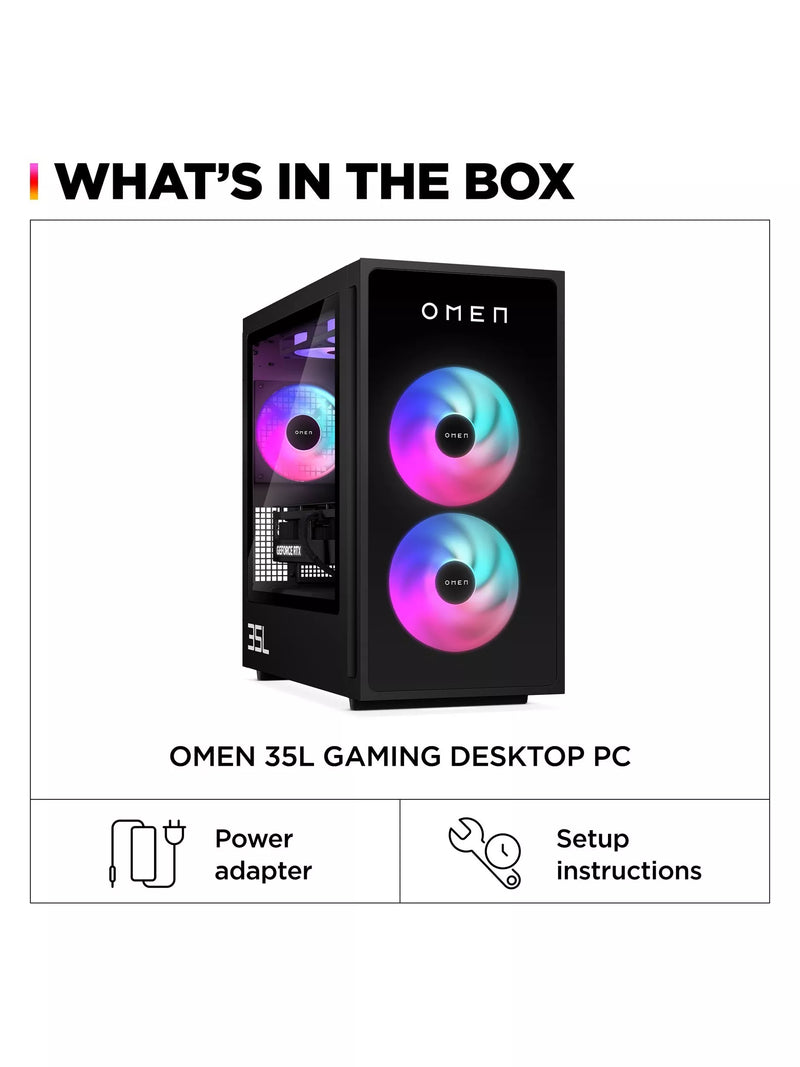 HP OMEN 35L gaming desktop with RTX 5060 Ti - British product