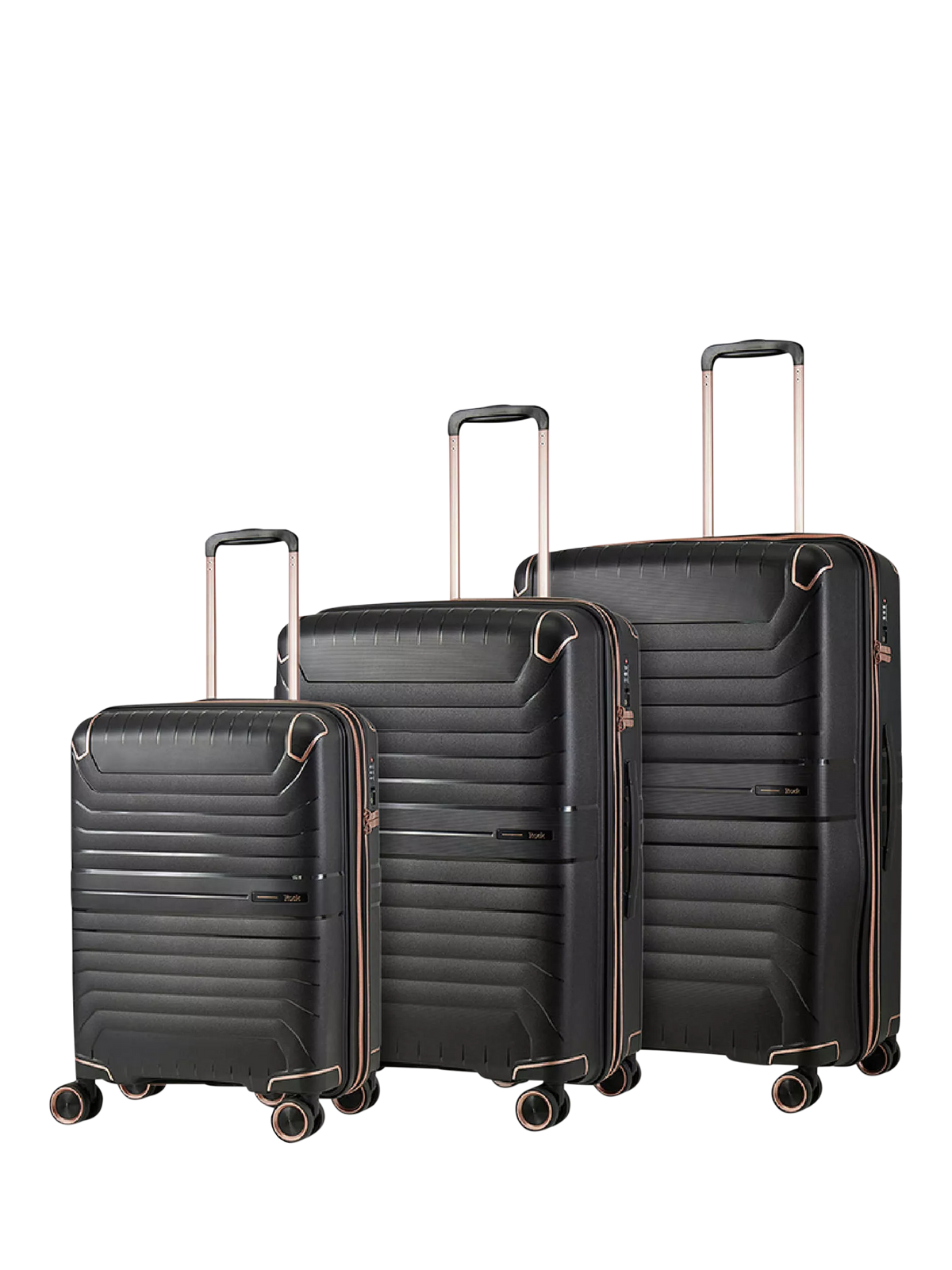 Rock Astrid 3-Piece Expandable 8-Wheel Hard-Sided Suitcase Set