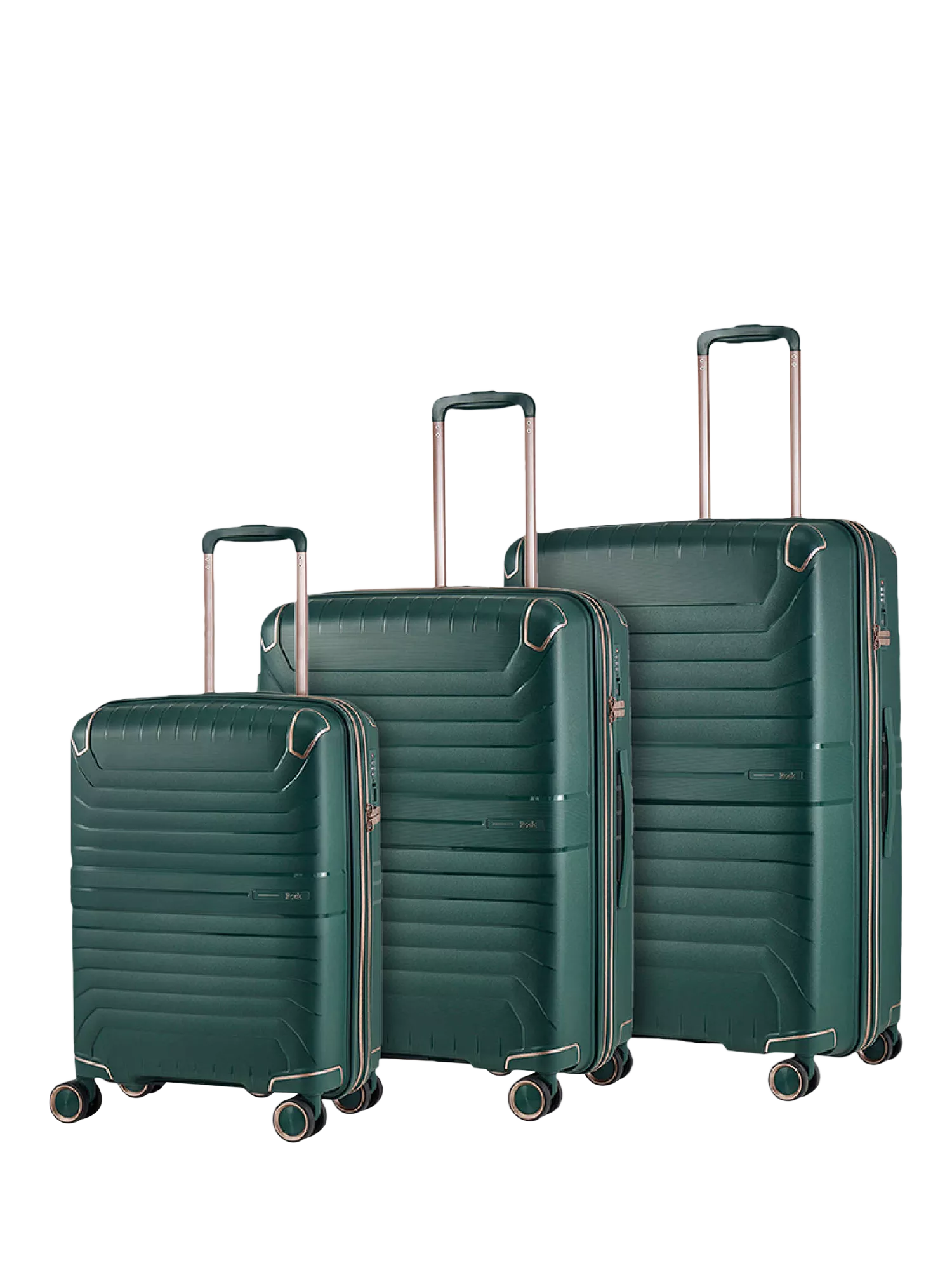 Rock Astrid 3-Piece Expandable 8-Wheel Hard-Sided Suitcase Set