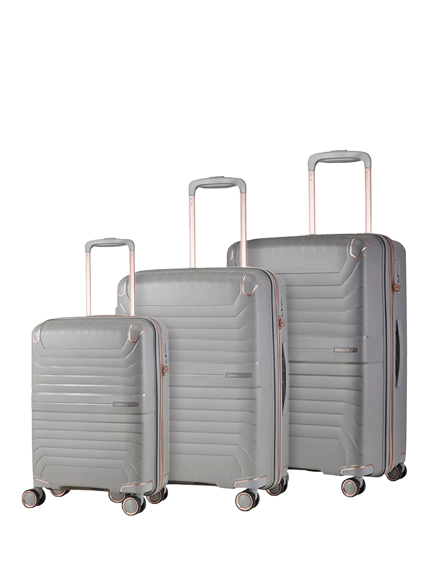 Rock Astrid 3-Piece Expandable 8-Wheel Hard-Sided Suitcase Set