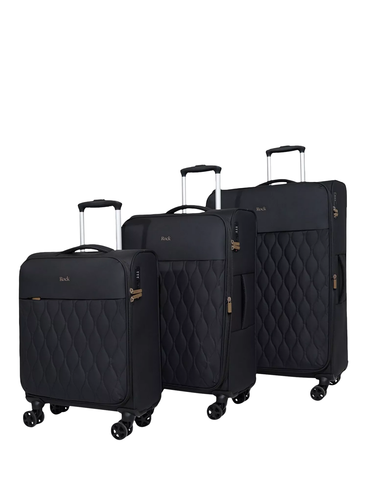 Rock Ember 3-piece 8-wheel suitcase set TPU polyester, UK version