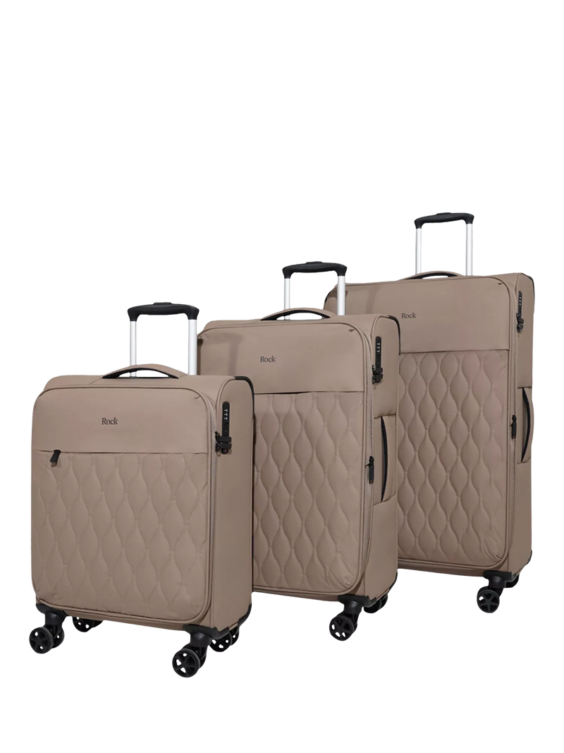Rock Ember 3-Piece 8-Wheel Suitcase Set