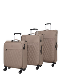 Rock Ember 3-Piece 8-Wheel Suitcase Set