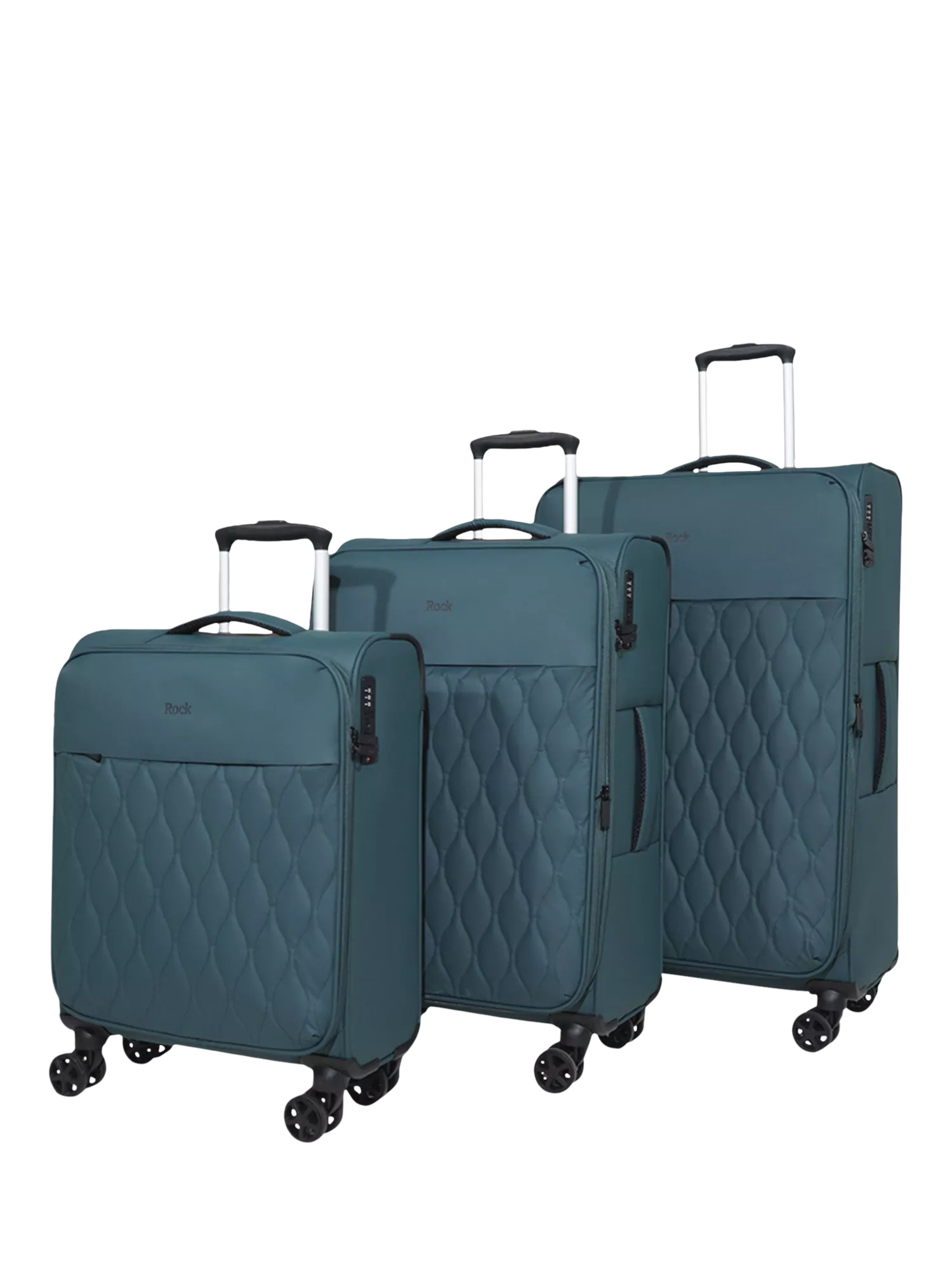 Rock Ember 3-Piece 8-Wheel Suitcase Set