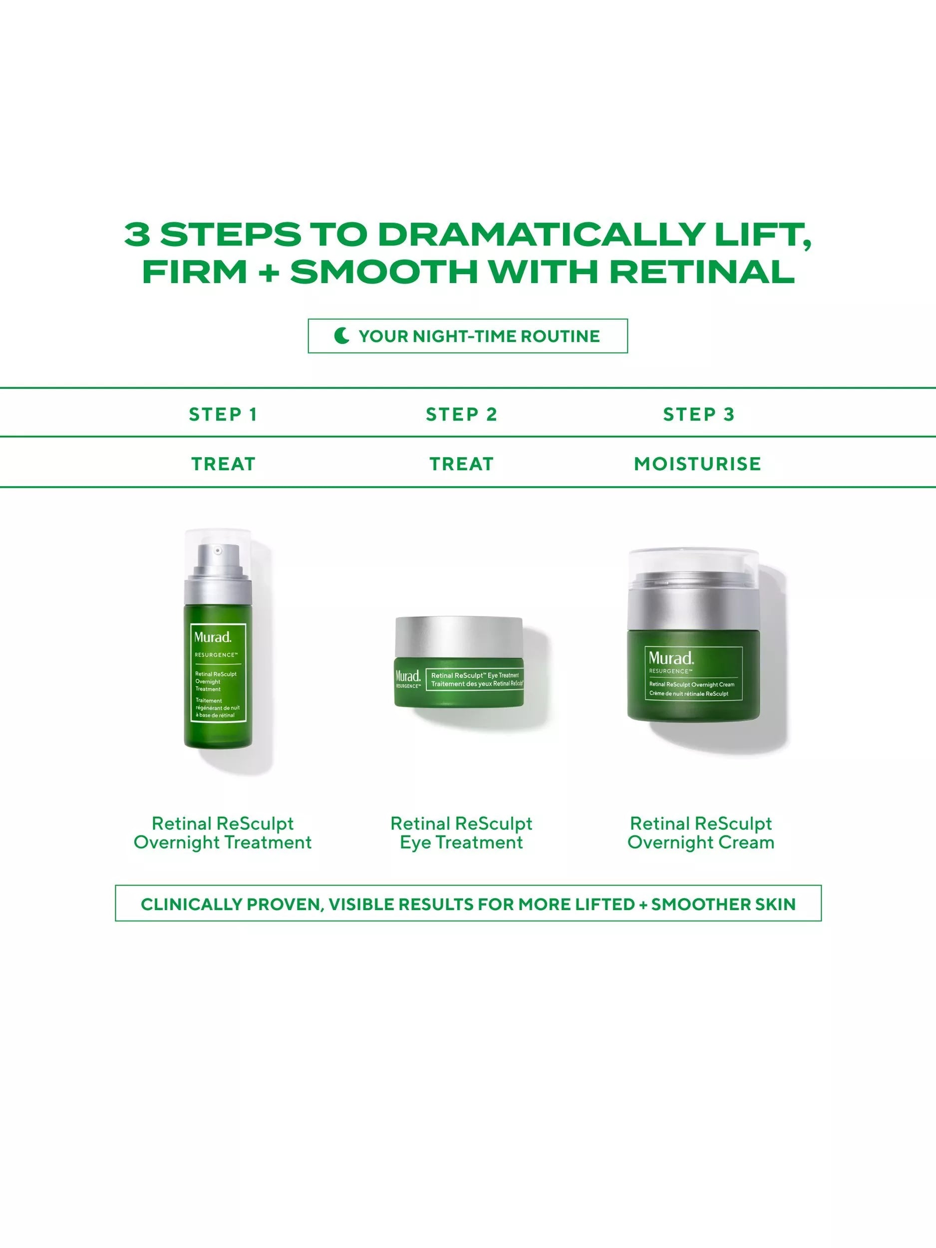 Murad Retinal ReSculpt skincare gift set with treatments - British product