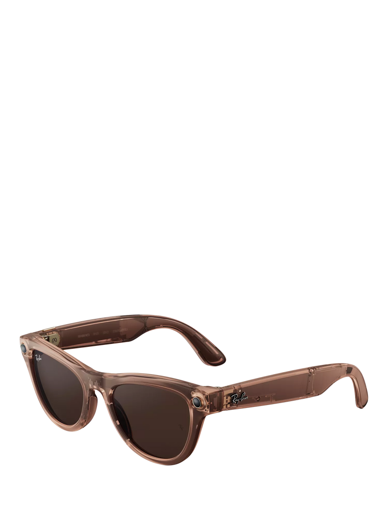 Meta Ray-Ban Skyler smart glasses peach clear to brown transitions lens, UK version