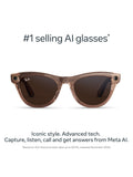 Meta Ray-Ban Skyler smart glasses peach clear to brown transitions lens, UK version