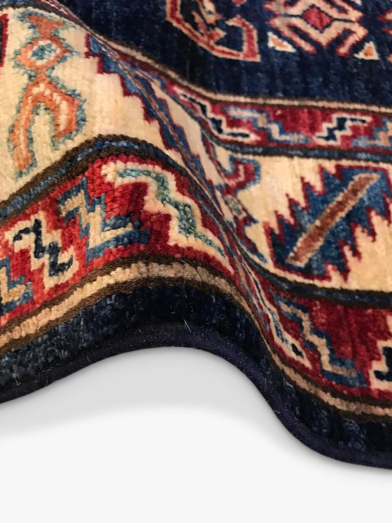 Gooch Oriental Kazak wool rug 180x127cm blue, imported from the UK