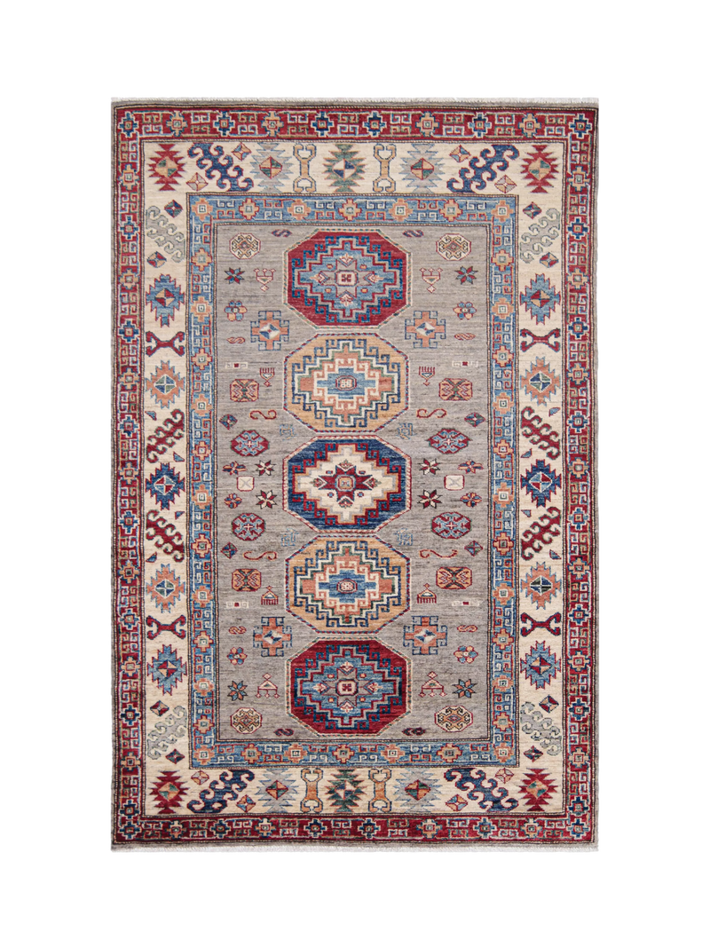Gooch Oriental Supreme Kazak pure wool rug grey 183x119 cm, UK version