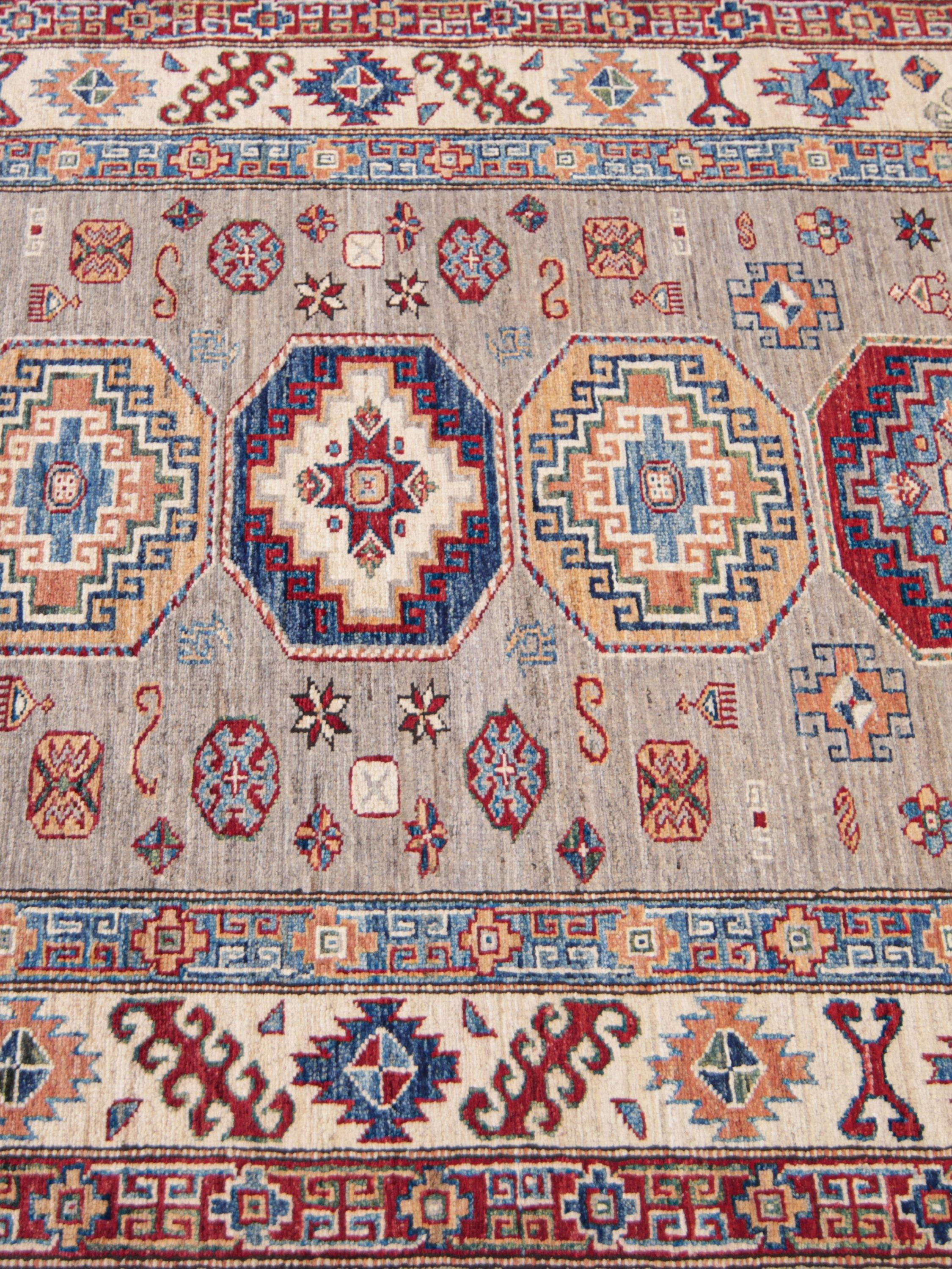 Gooch Oriental Supreme Kazak pure wool rug grey 183x119 cm, UK version