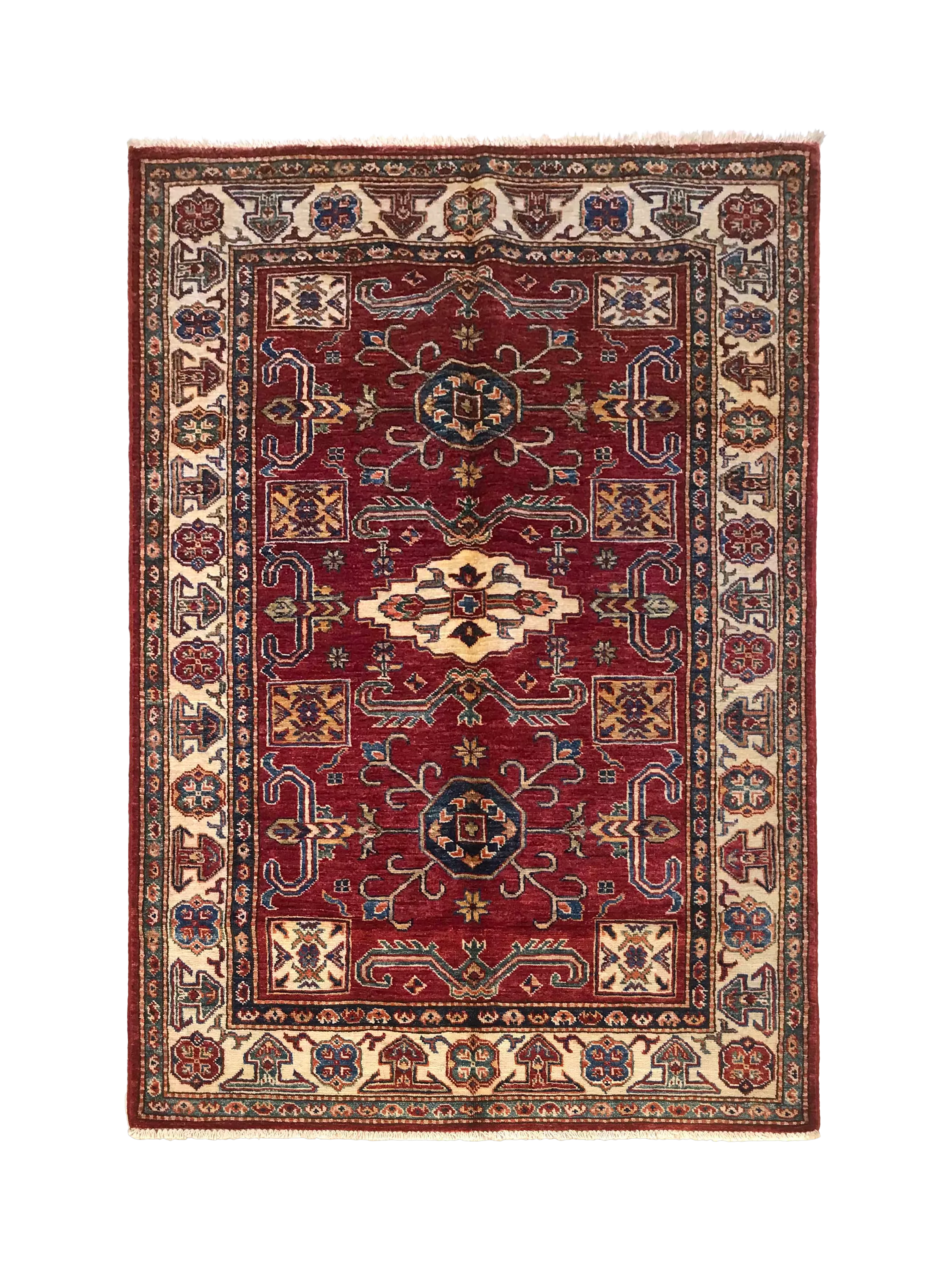 Gooch Oriental Kazak red rug L179xW122cm (British brand)