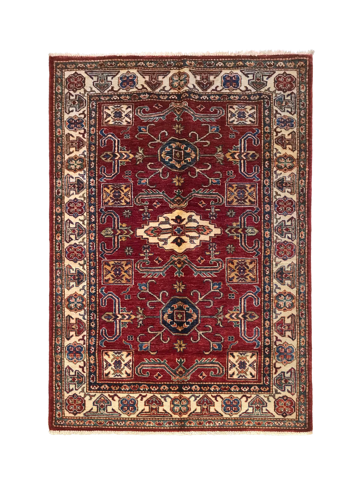 Gooch Oriental Kazak red rug L179xW122cm (British brand)
