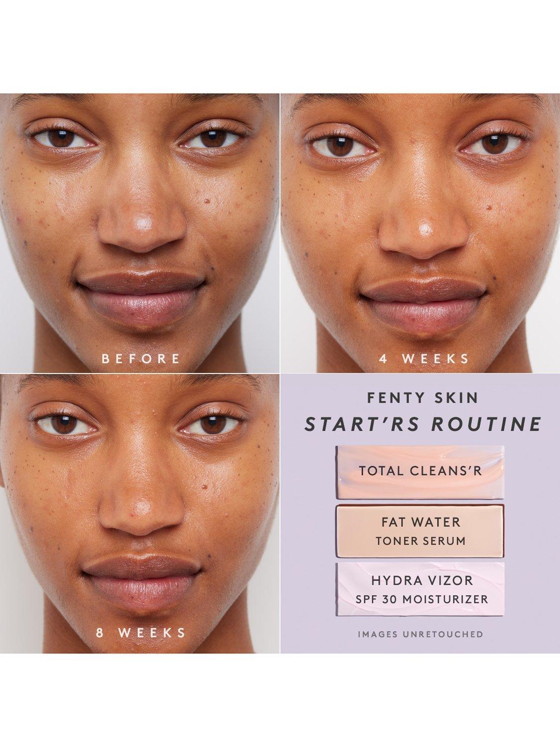 Fenty Skin travel skincare gift set with cleanser toner moisturizer, imported from the UK