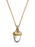Eclectica pre-loved crystal acorn pendant necklace, UK version