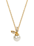 Eclectica pre-loved crystal apple pendant necklace in gold, UK version
