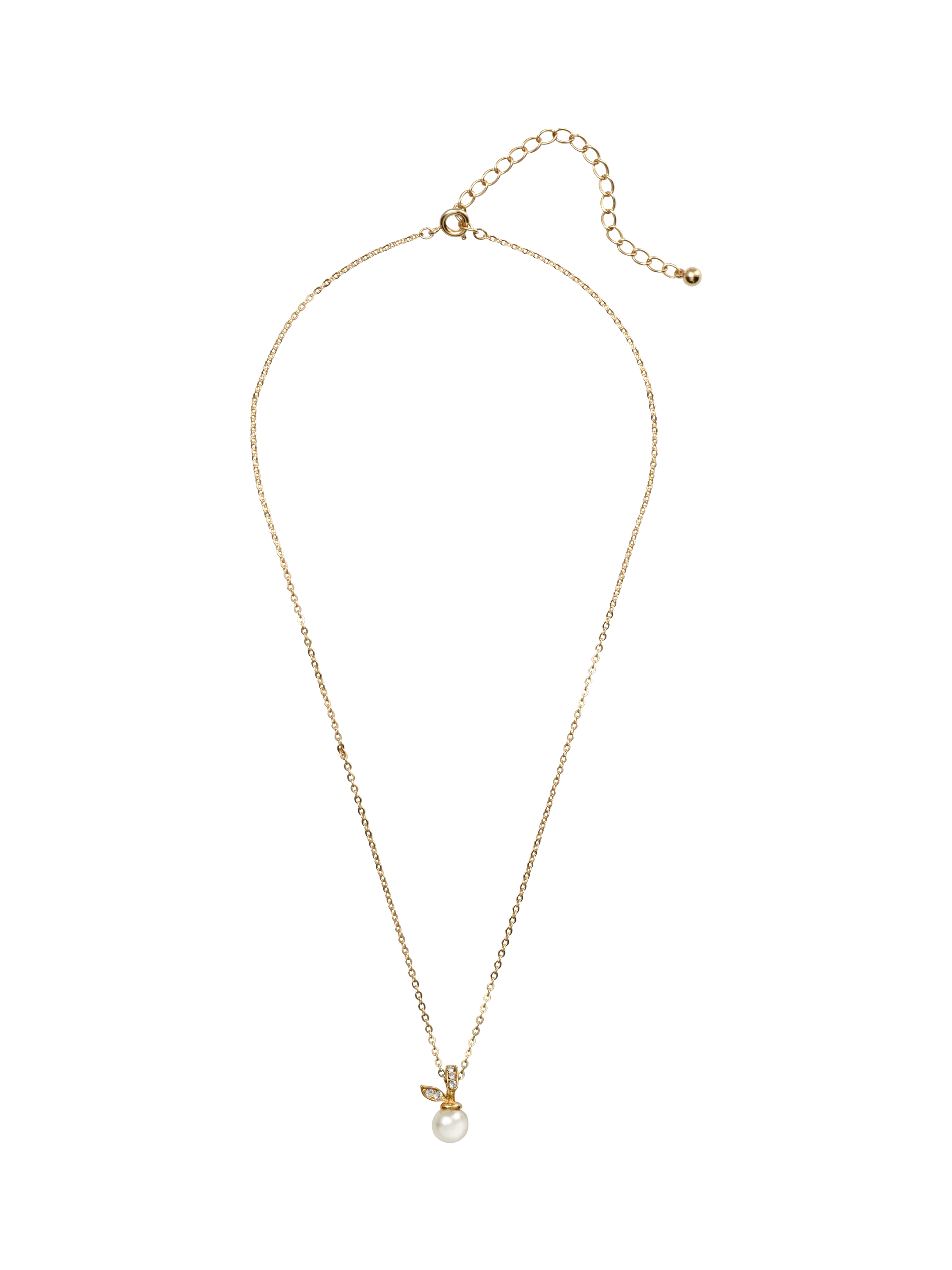 Eclectica pre-loved crystal apple pendant necklace in gold, UK version