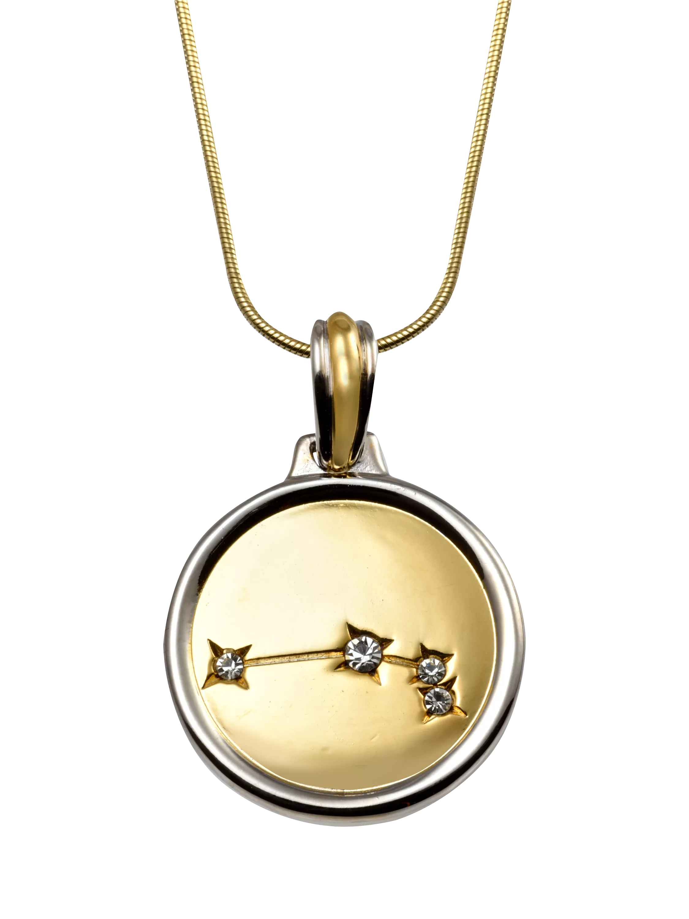 Eclectica Aries crystal pendant necklace 44cm chain, imported from the UK