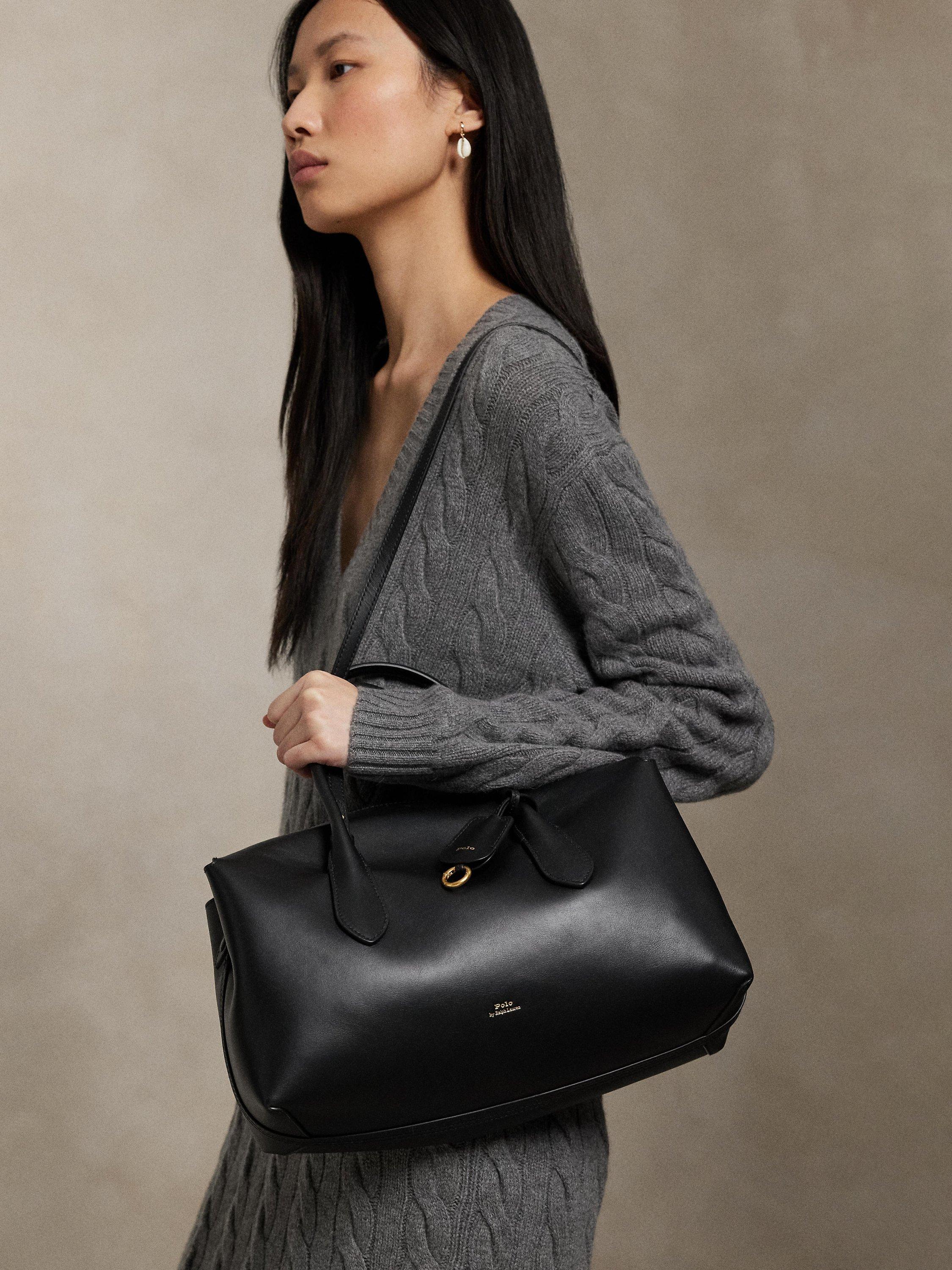 Ralph Lauren Bellport leather satchel, imported from the UK