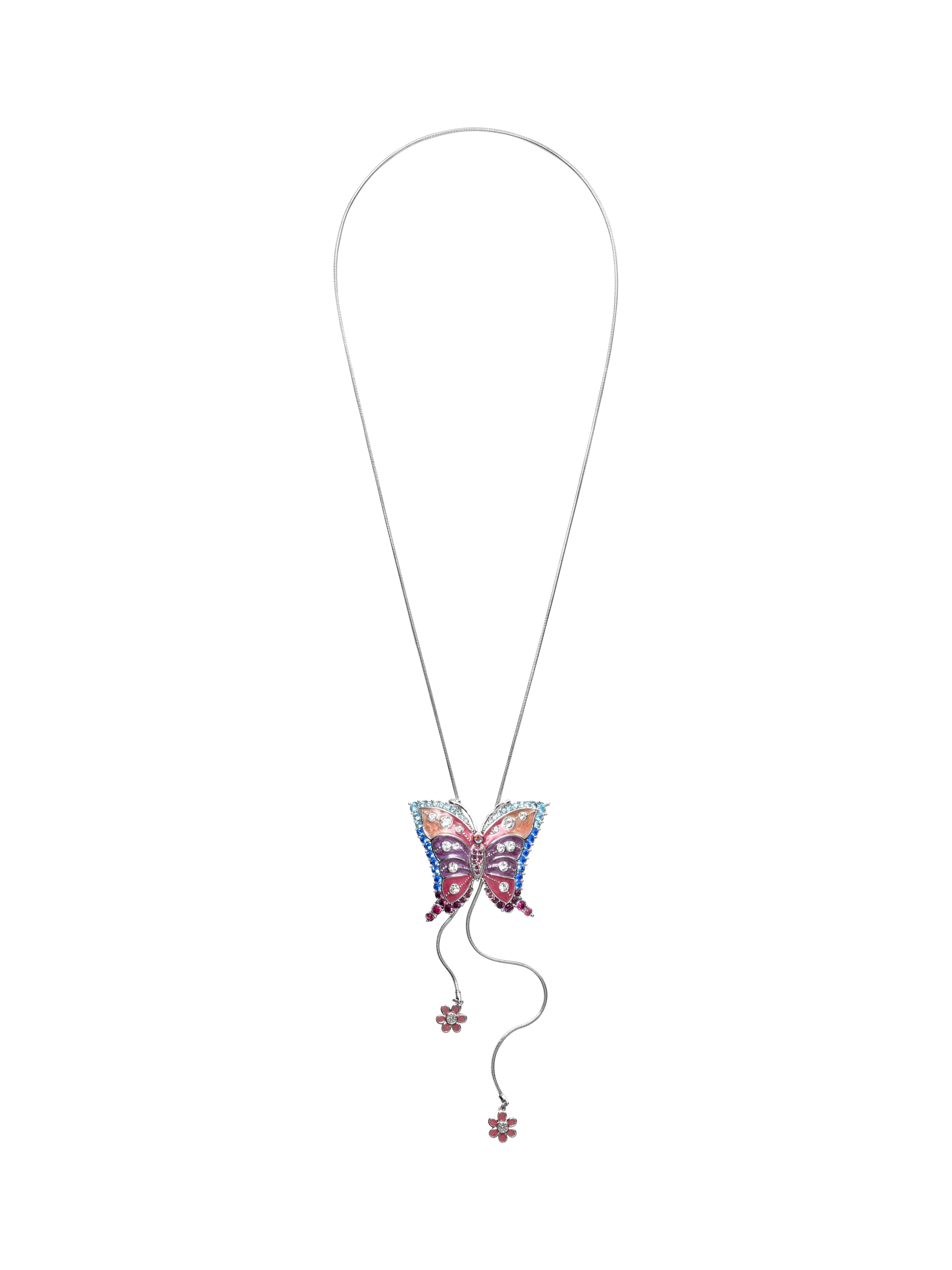 Eclectica pre-loved enamel butterfly necklace 40-70cm (British brand)