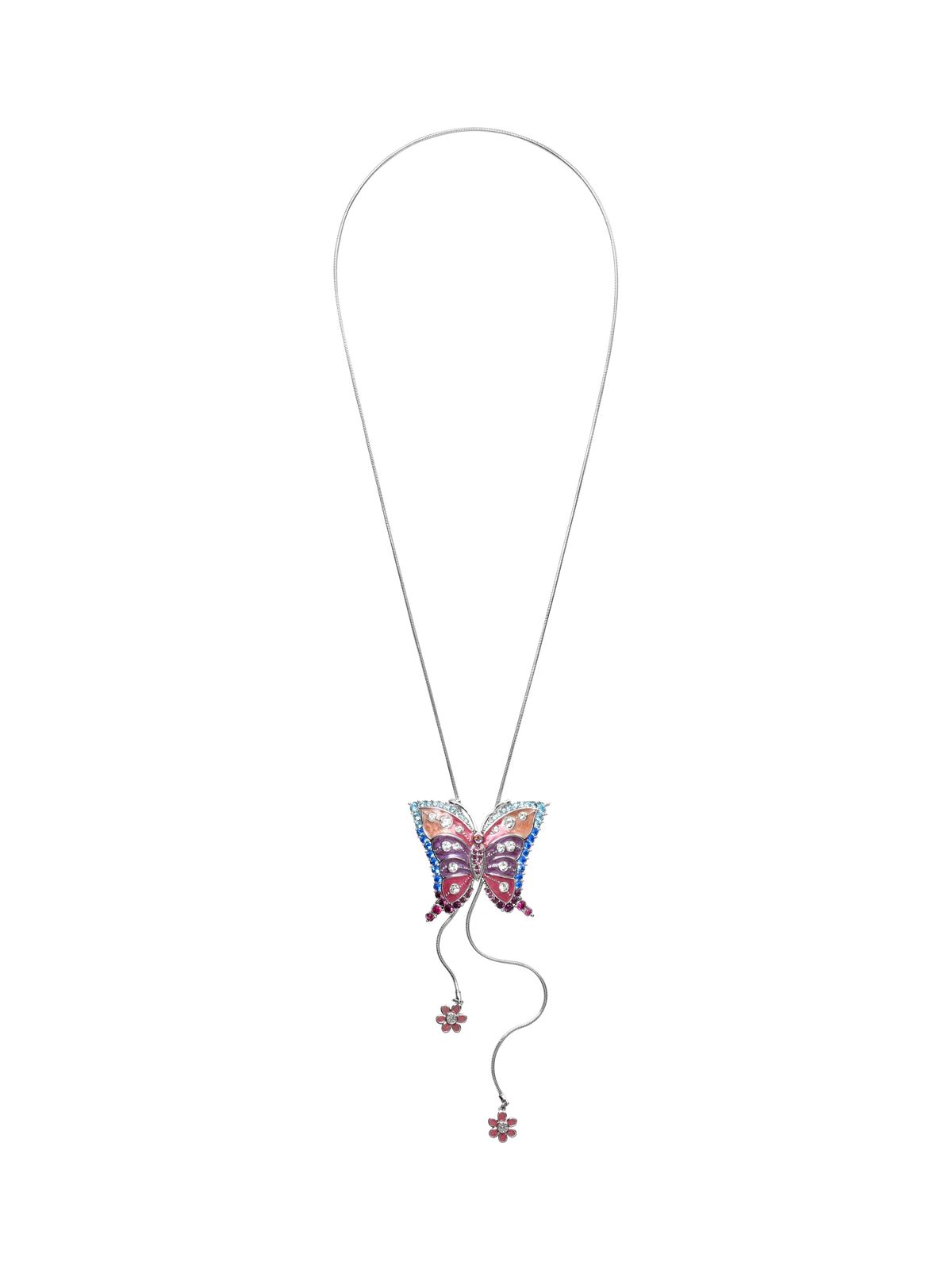 Eclectica pre-loved enamel butterfly necklace 40-70cm (British brand)