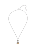 Eclectica vintage faux opal pendant necklace silver - British product
