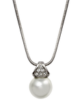 Eclectica faux pearl crystal pendant necklace 45cm, imported from the UK