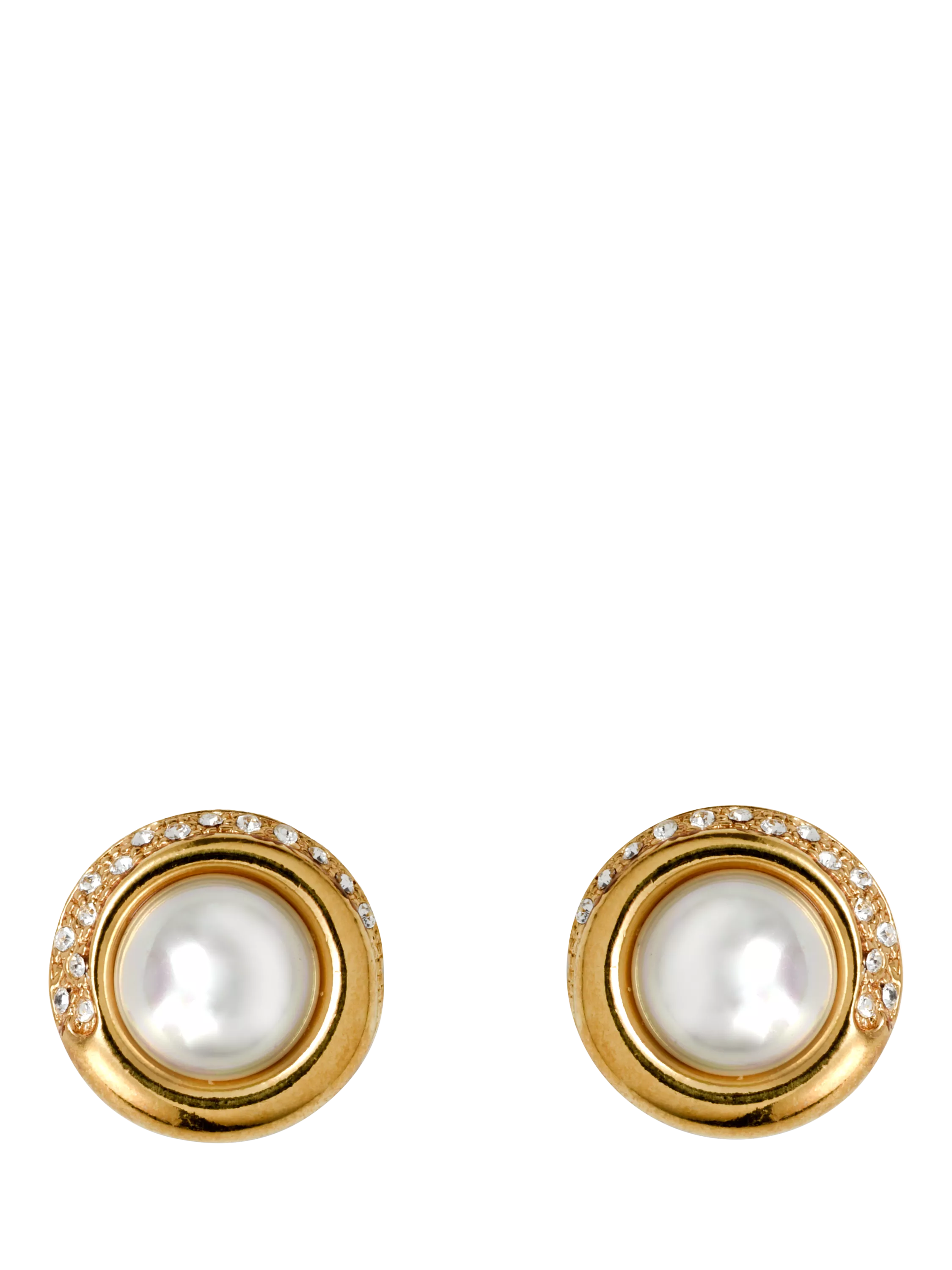 Eclectica clip-on pearl earrings 2x2cm, UK version