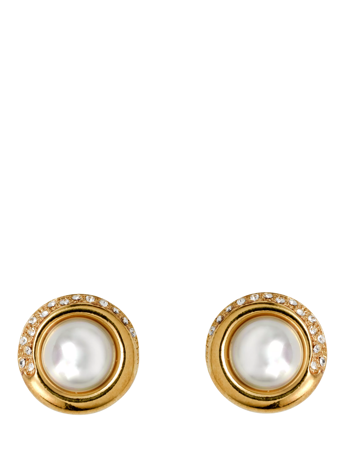 Eclectica clip-on pearl earrings 2x2cm, UK version