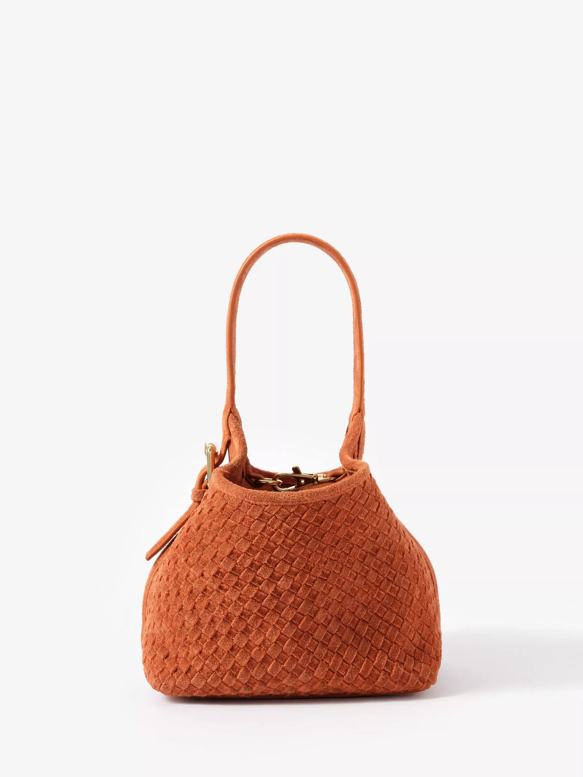 Mint Velvet woven suede bucket bag orange multi orange - British product