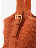 Mint Velvet woven suede bucket bag orange multi orange - British product