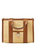 Aspinal of London small tote bag neutral raffia, imported from the UK