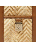Aspinal of London small tote bag neutral raffia, imported from the UK