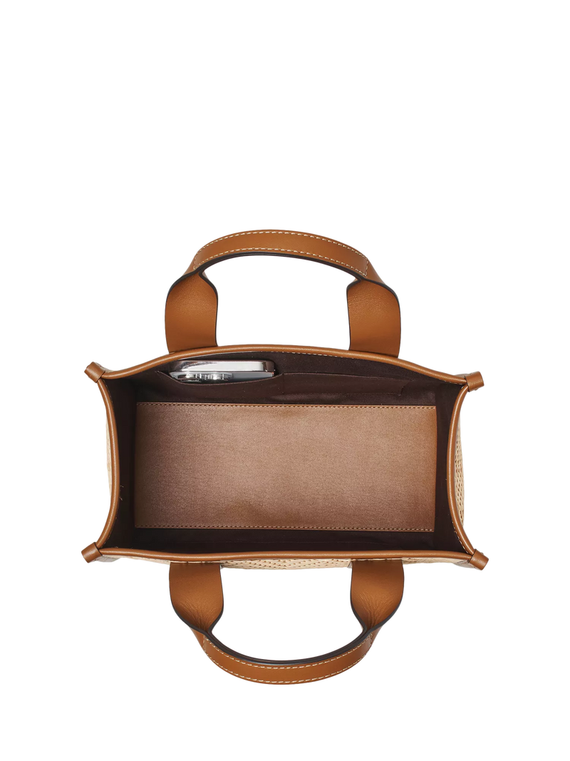 Aspinal of London small tote bag neutral raffia, imported from the UK