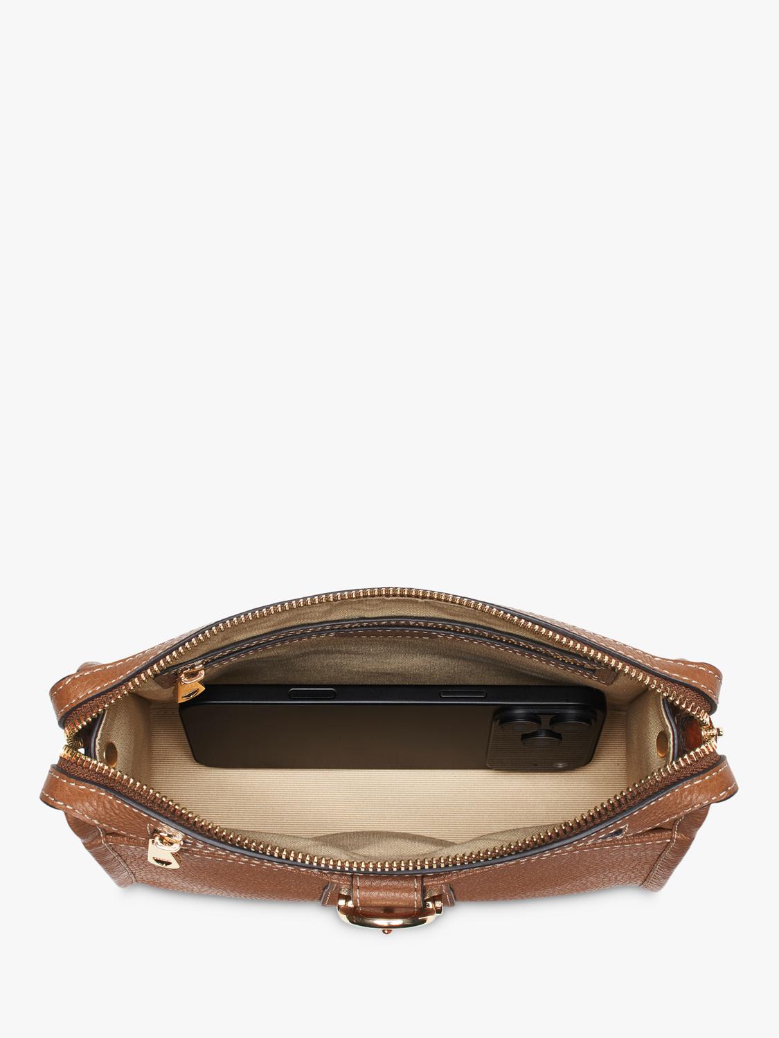 Aspinal of London zipped leather satchel bag - British product