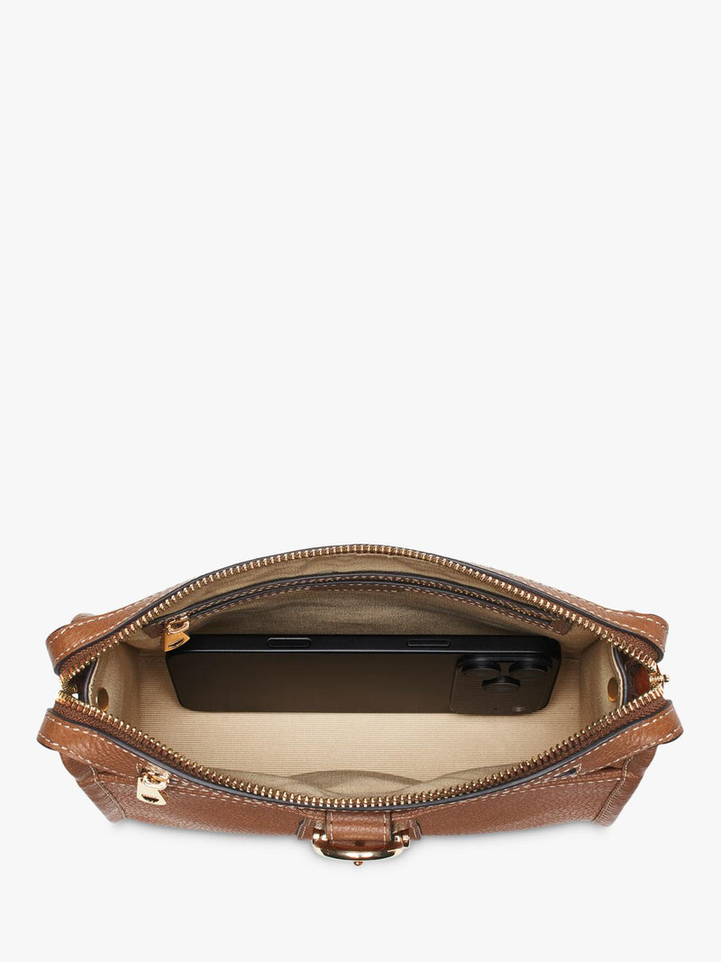 Aspinal of London zipped leather satchel bag - British product