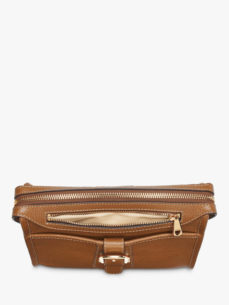 Aspinal of London zipped leather satchel bag - British product