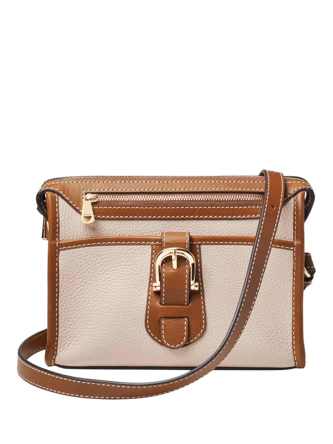 Aspinal of London Zipped Leather Satchel Cross Body Bag