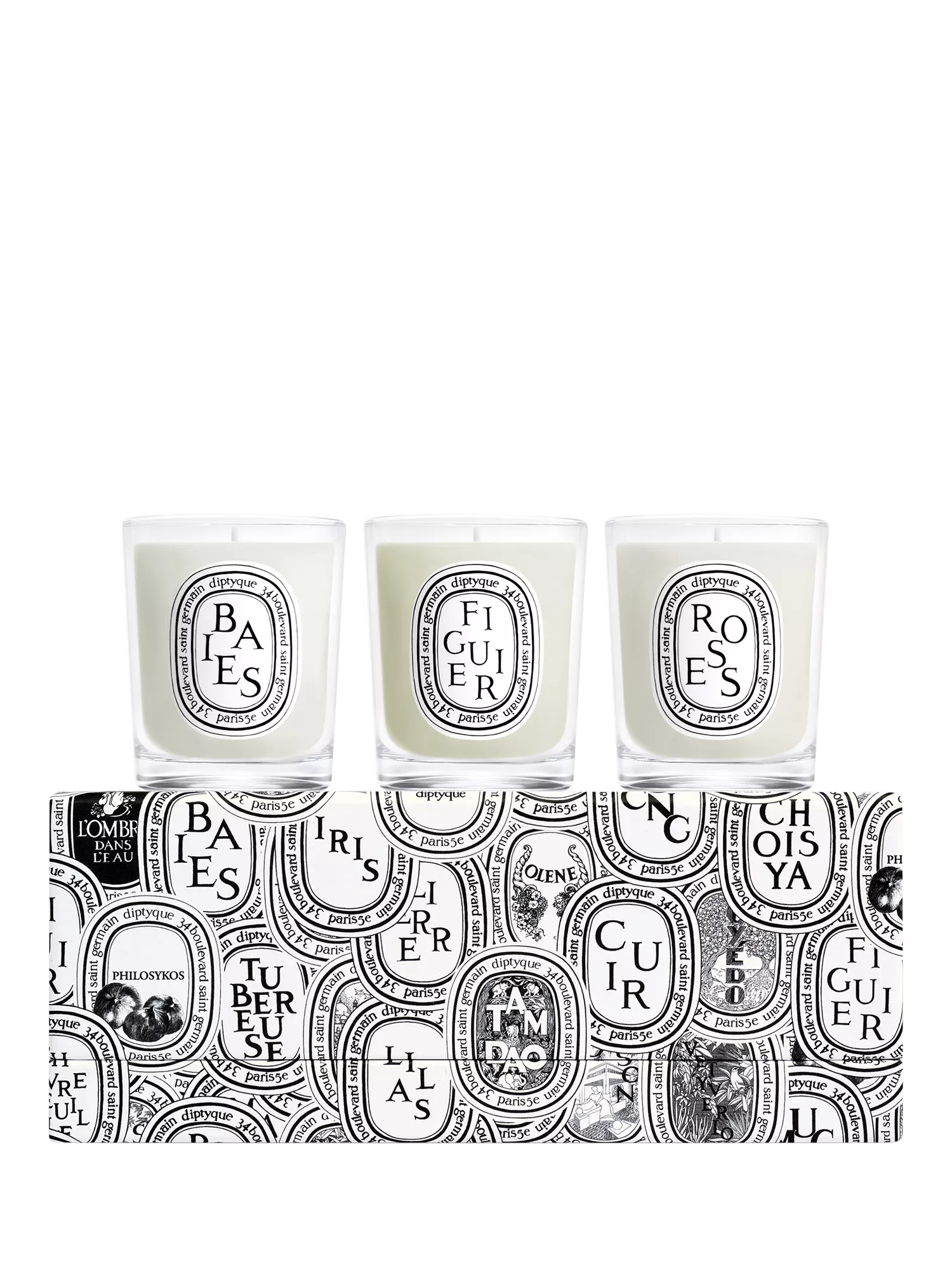 Diptyque scented candle gift set 3x70g (British brand)