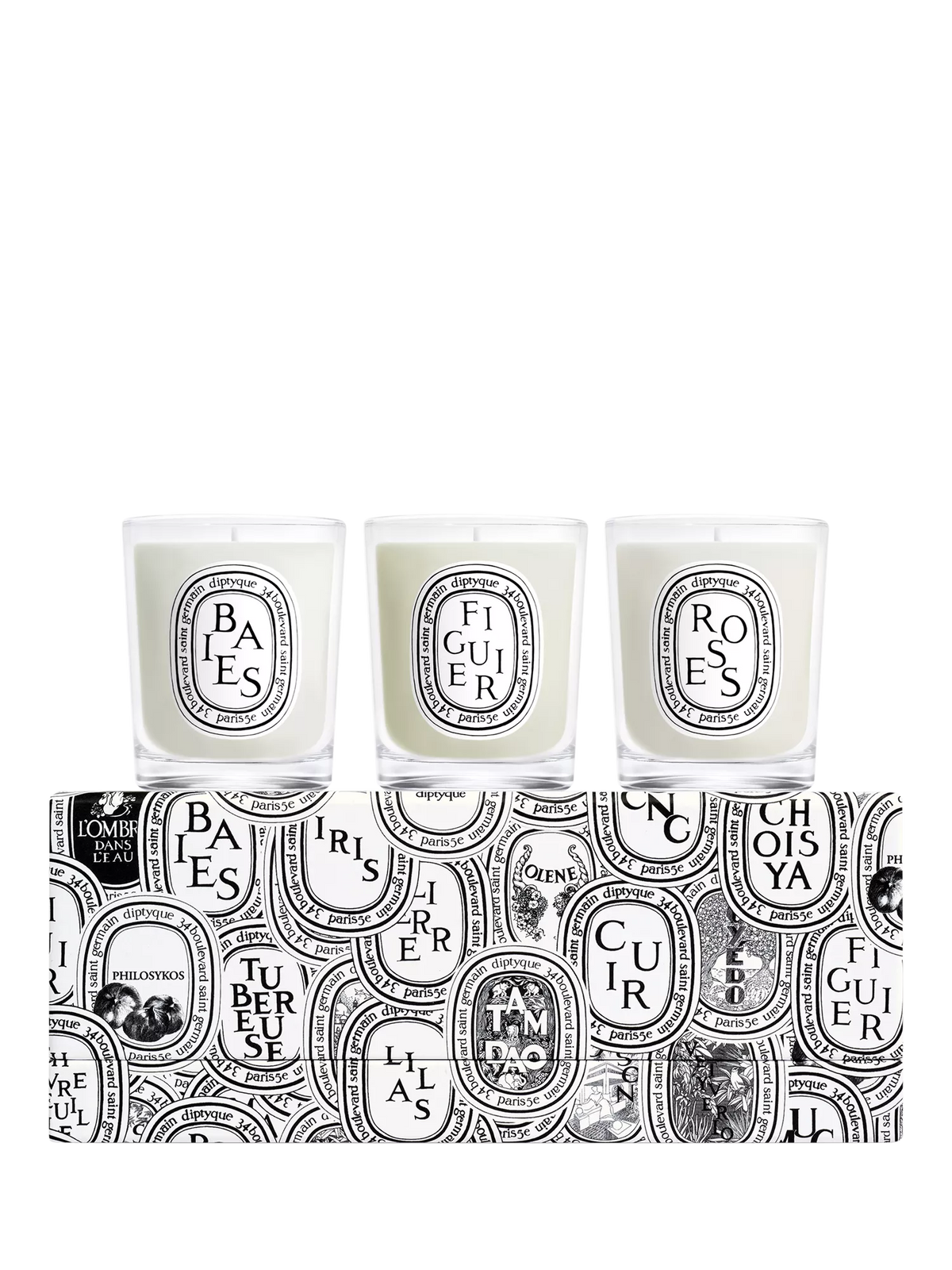 Diptyque scented candle gift set 3x70g (British brand)