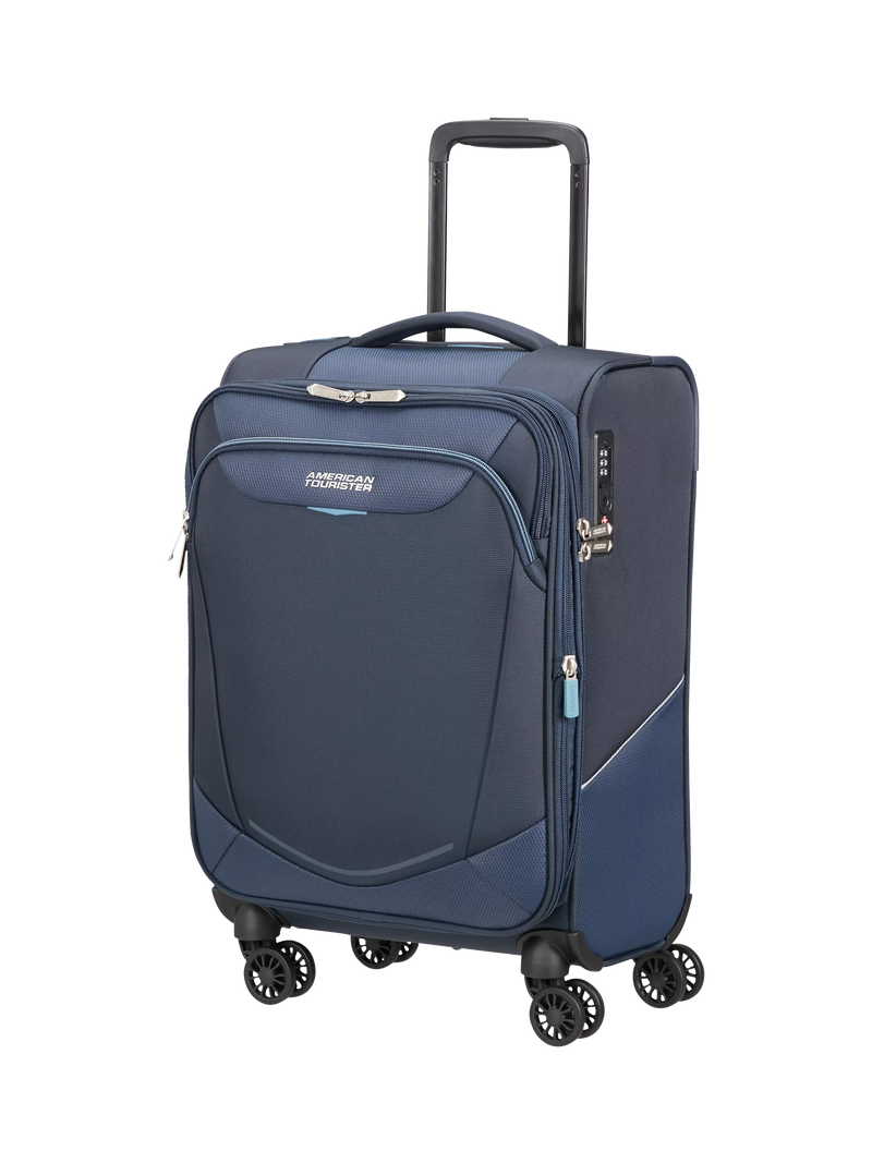 American Tourister SummerRide 55cm Expandable 8-Wheel Spinner Cabin Suitcase, 40/45L