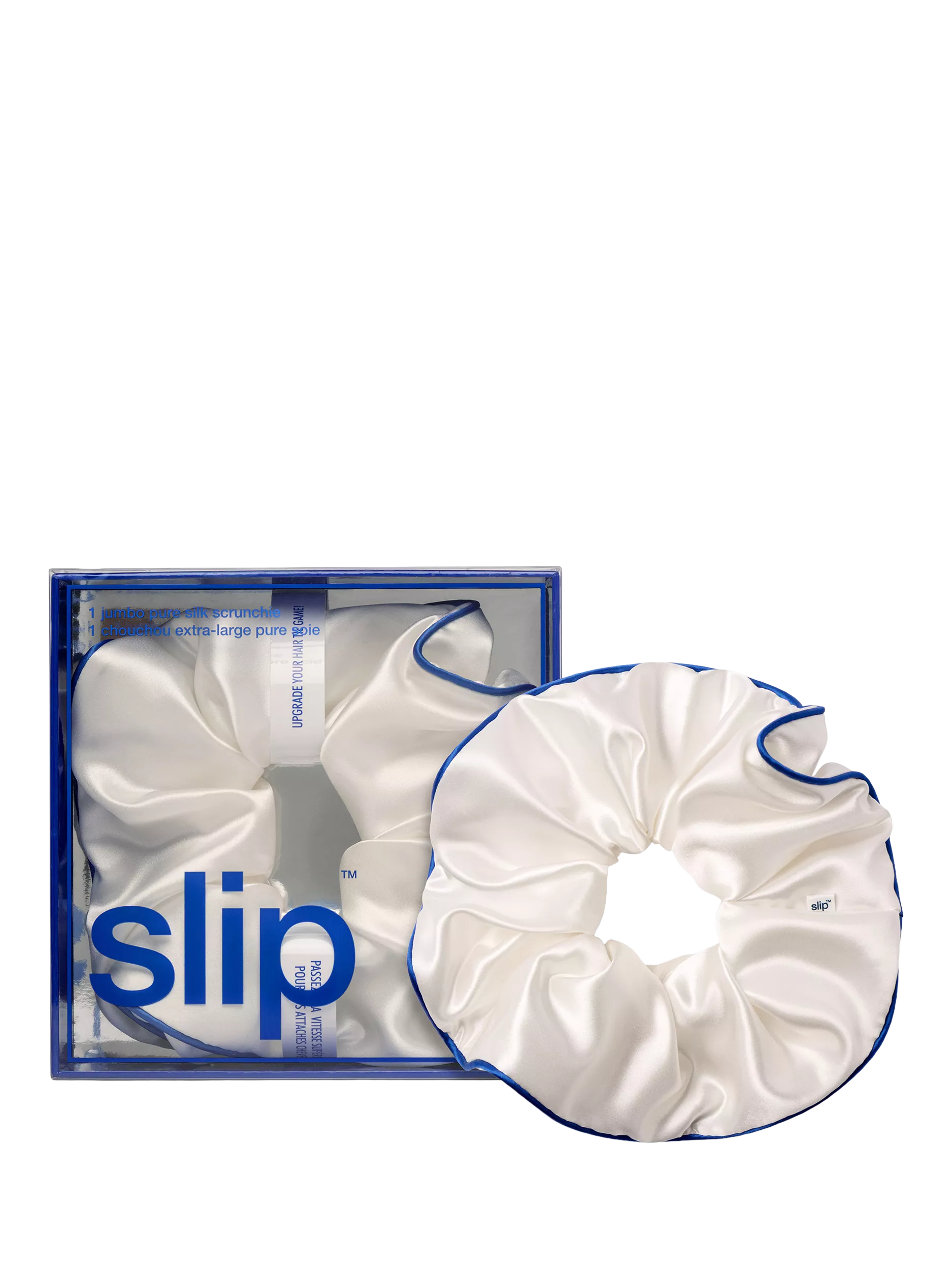 Slip white jumbo silk scrunchie (British brand)