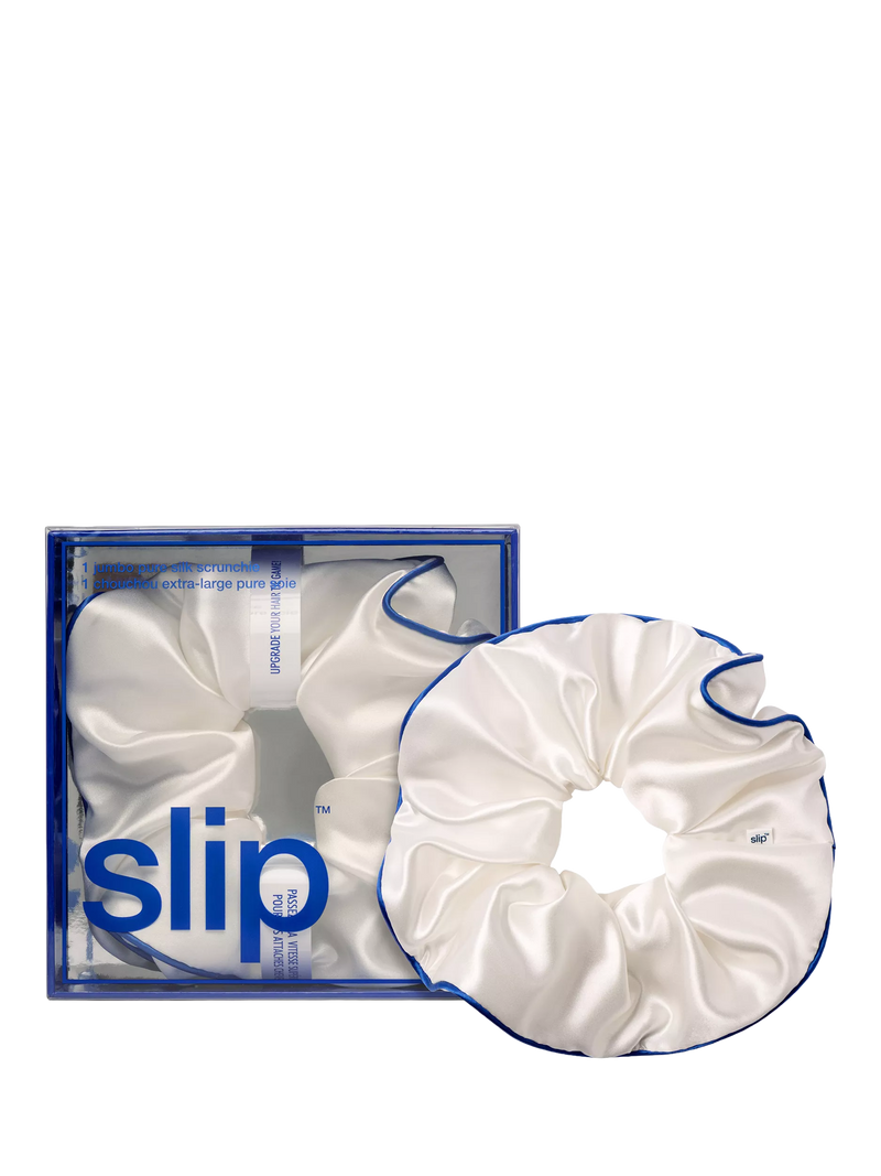 Slip white jumbo silk scrunchie (British brand)