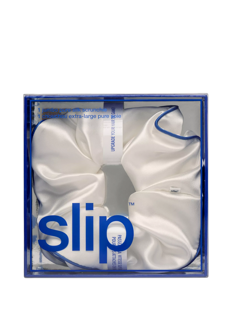 Slip white jumbo silk scrunchie (British brand)