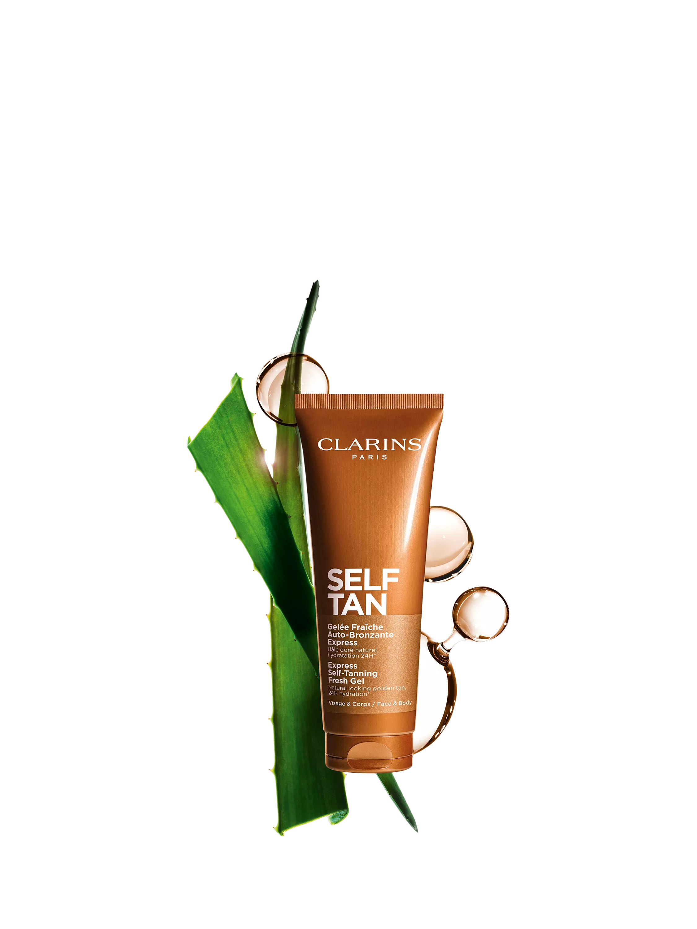 Clarins Express Self-Tanning Fresh Gel 125ml, imported from the UK
