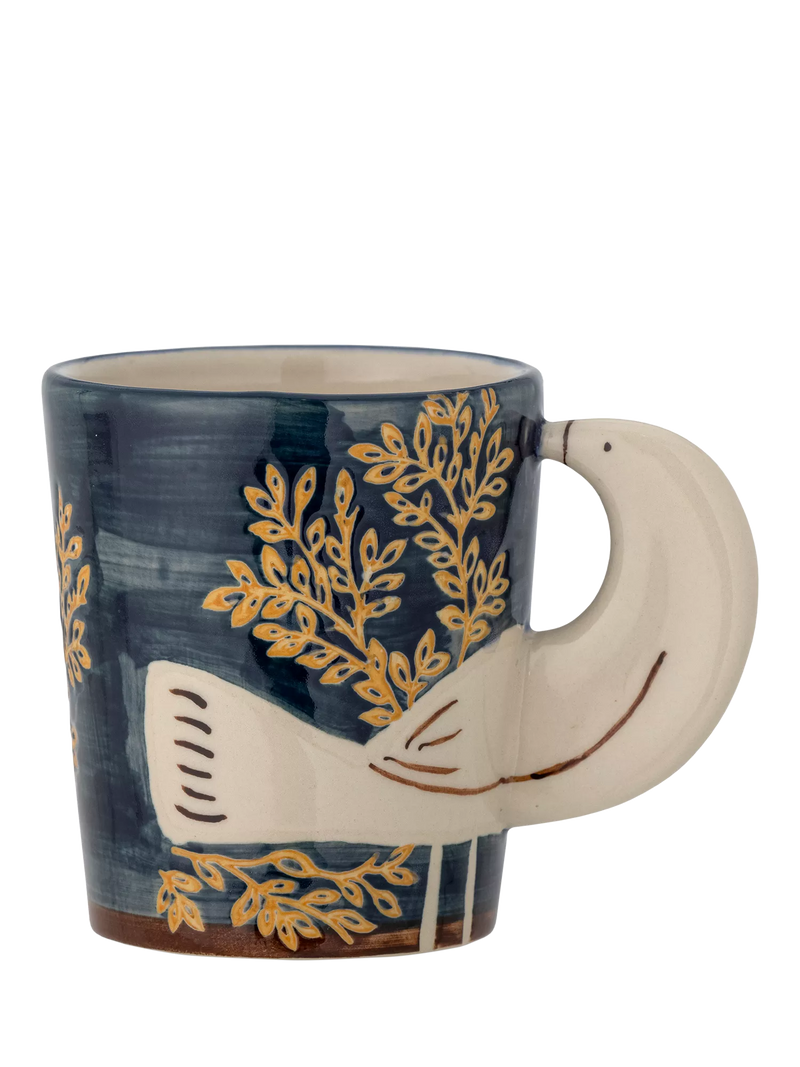 Bloomingville Hezha bird stoneware mug 260ml - British product