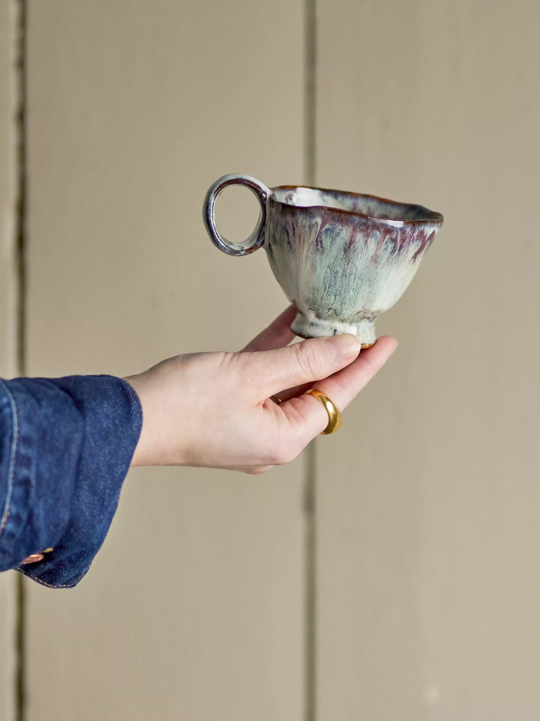Bloomingville Imogen reactive glaze stoneware mug 175ml (British brand)