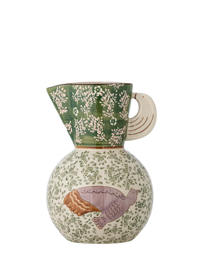 John Lewis Bloomingville Hezha Bird Stoneware Jug, Green, 1.5L- Buy online at McGrocer